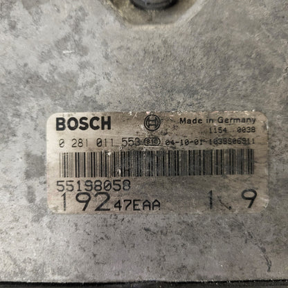 Fiat STILO ECU / 0281011553 / 55198058 / 19247EAA / BOSCH