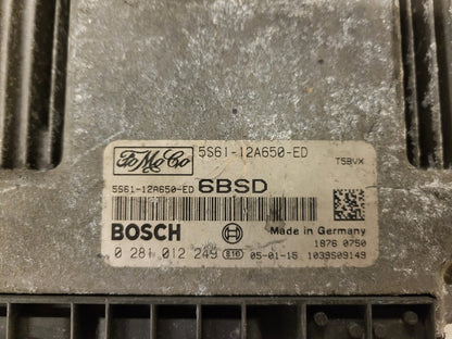 FORD FIESTA FUSION ECU / 5S61-12A650-ED / 6BSD / 0281012249 / BOSCH