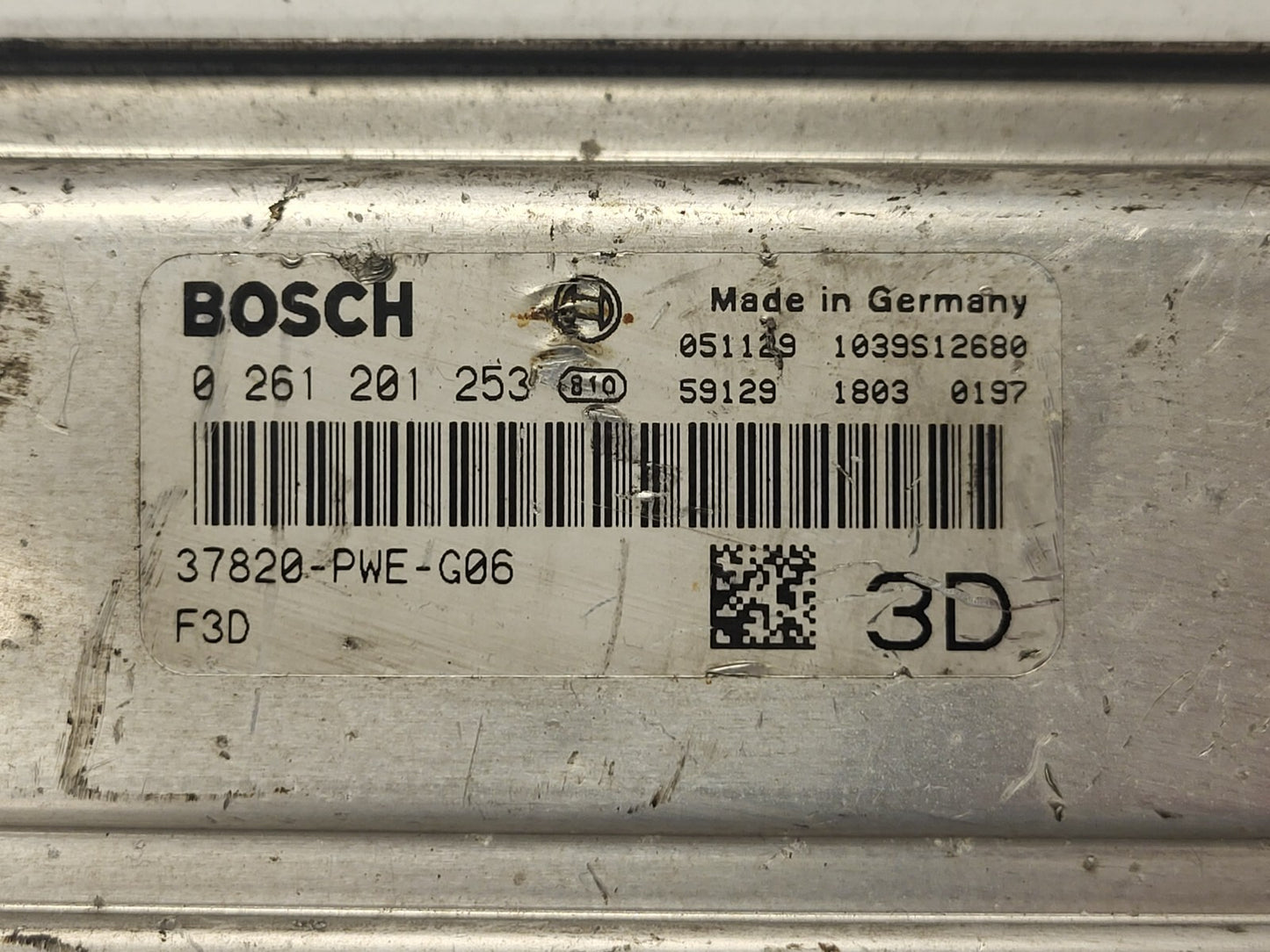 HONDA JAZZ ECU / 0261201253 / 37820-PWE-G06 /  BOSCH