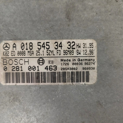 Mercedes W202 W210 ECU / A0185453432 / 0281001463 / BOSCH