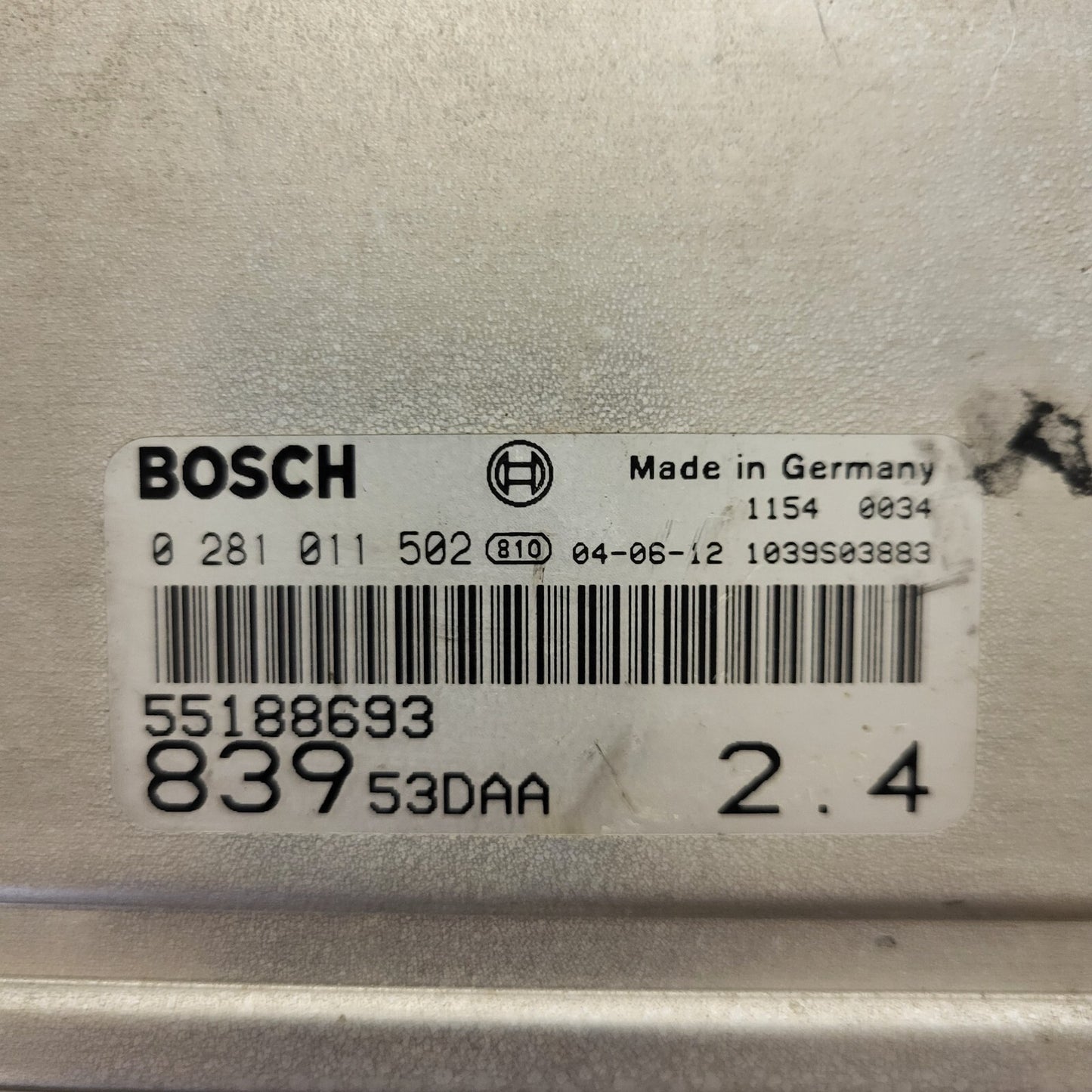 LANCIA LYBRA 2.4 JTD ECU / 0281011502 / 55188693 / BOSCH