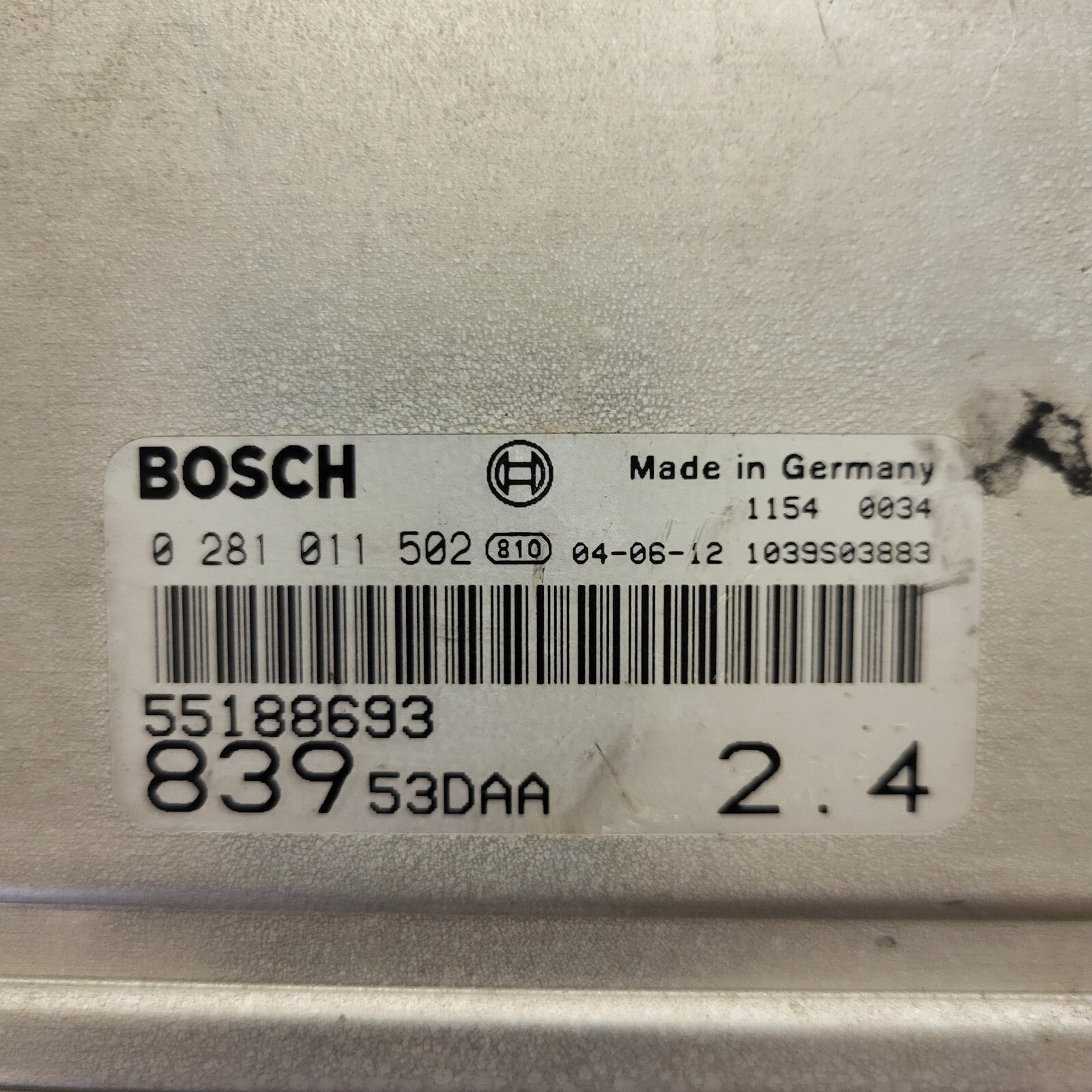 LANCIA LYBRA 2.4 JTD ECU / 0281011502 / 55188693 / BOSCH