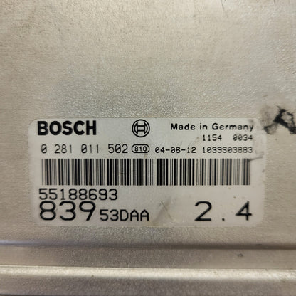 LANCIA LYBRA 2.4 JTD ECU / 0281011502 / 55188693 / BOSCH