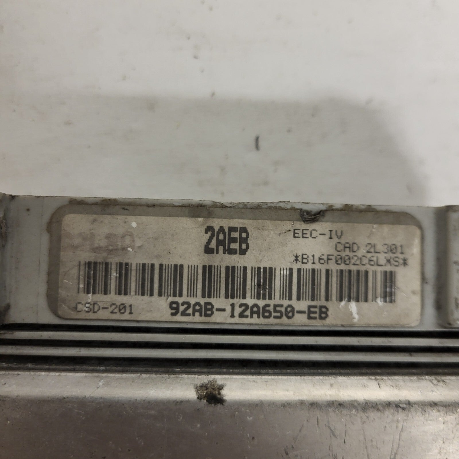 Ford Focus ECU / 92AB-12A650-EB / 2AEB / EEC-IV / CSD-201 