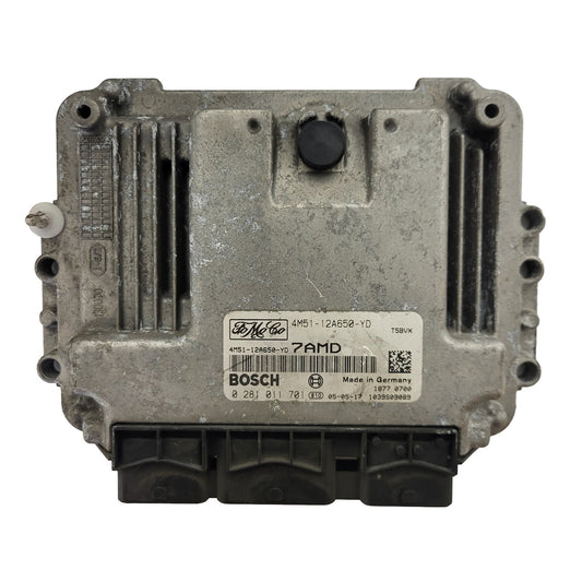 Ford ECU / 4M51-12A650-YD / 0281011701 / 7AMD / BOSCH