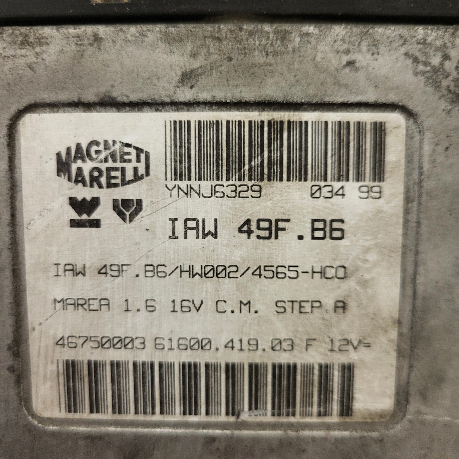 FIAT MAREA ECU / IAW 49F.B6 / 46750003 / HW002 / 61600.419.03 / MAGNETI MARELLI