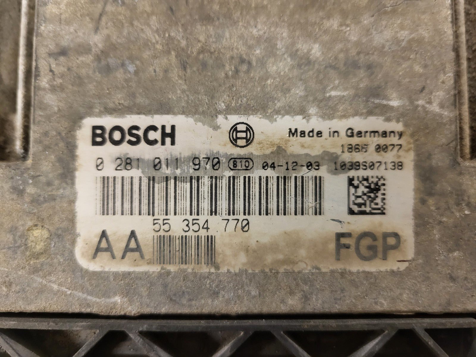 SAAB 93 9-3 OPEL ECU / 0281011970 / 55354770 / AA / BOSCH