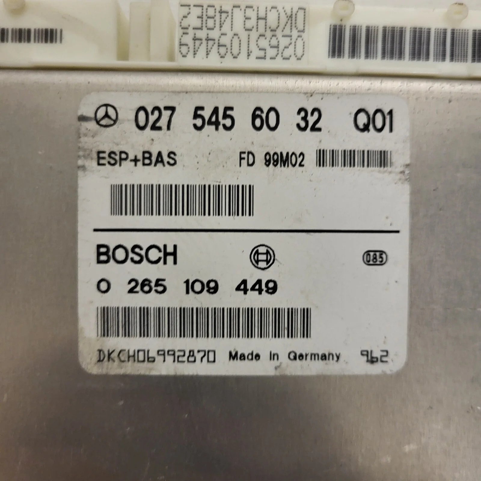 Mercedes a class ecu / 0265109449 / 0275456032 / BOSCH