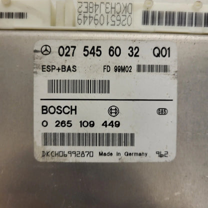 Mercedes a class ecu / 0265109449 / 0275456032 / BOSCH