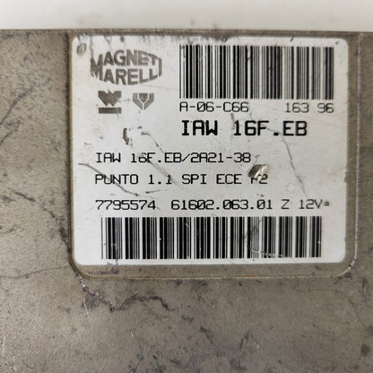 Fiat Punto 1.1 ECU / IAW 16F.EB / 7795574 / 61602.063.01 / MAGNETI MARELLI