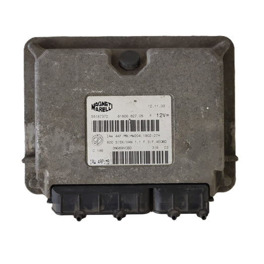 Fiat Seicento 600 ECU / 55187372 / IAW 4AF.M9 / 61600.627.05 / MAGNETI MARELLI