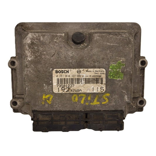 Fiat STILO JTD ECU / 0281010337 / 73501237 / 19242WBA / BOSCH