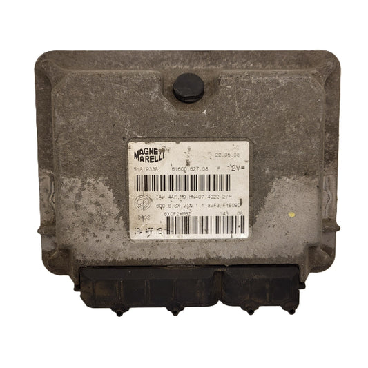 Fiat 600 ECU / IAW 4AF.M9 / 51819338 / HW407 / 61600.627.08 / MAGNETI MARELLI