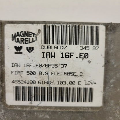 Fiat 500 0.9 ECU / IAW 16F.E0 / 46524180 / 61602.103.00 / MAGNETI MARELLI 