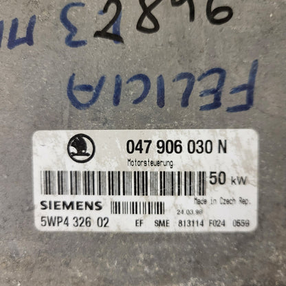 ŠKODA FELICIA ECU / 047906030N / 5WP432602 / 5WP4 326 / SIEMENS