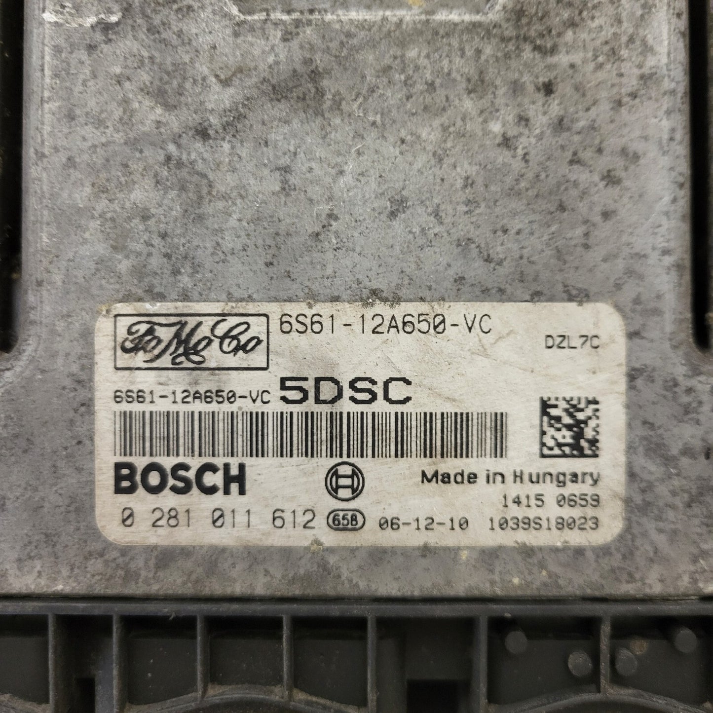 FORD FIESTA FUSION ECU / 0281011612 / 6S61-12A650-VC / 5DSC / DZL7C / BOSCH
