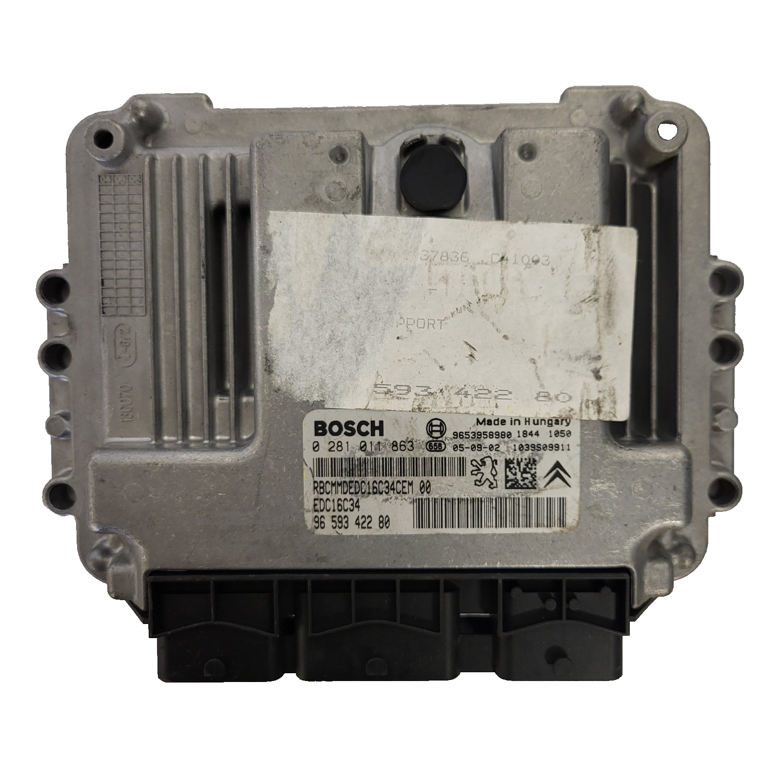 Peugeot Citroen ECU / 0281011863 / 9659342280 / EDC16C34 / 9653958980 