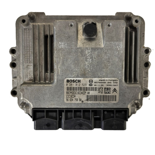 PEUGEOT CITROEN ECU / 0281012529 / 9663475880 / 9657699480 / EDC16C34 / BOSCH