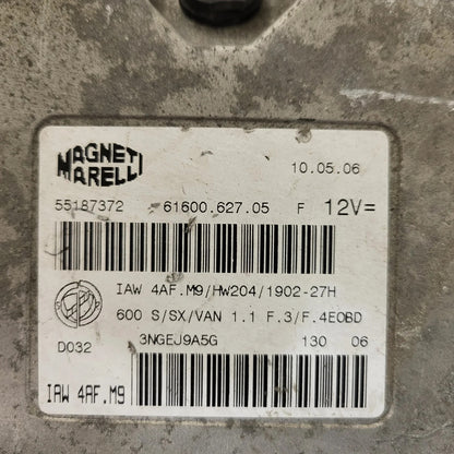 Fiat Seicento 600 ECU / 55187372 / IAW 4AF.M9 / 61600.627.05 / MAGNETI MARELLI