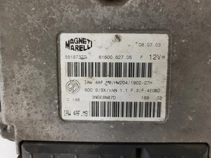 Fiat Seicento 600 ECU / 55187372 / IAW 4AF.M9 / 61600.627.05 / MAGNETI MARELLI