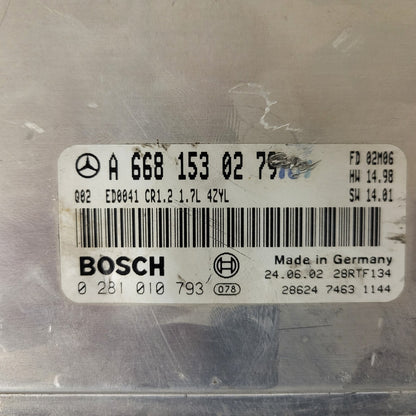 MERCDES BENZ ECU / A6681530279 / 0281010793 / ED0041 CR1.2 / BOSCH