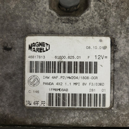 FIAT PANDA 1.1 ECU / 46817813 / IAW 4AF.P2 / HW204 / 61600.625.01