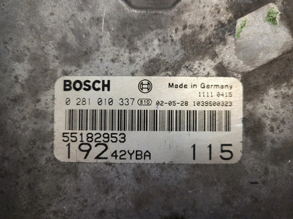 Fiat Stilo 1.9 JTD ECU / 0281010337 / 55182953 / 19242YBA / BOSCH