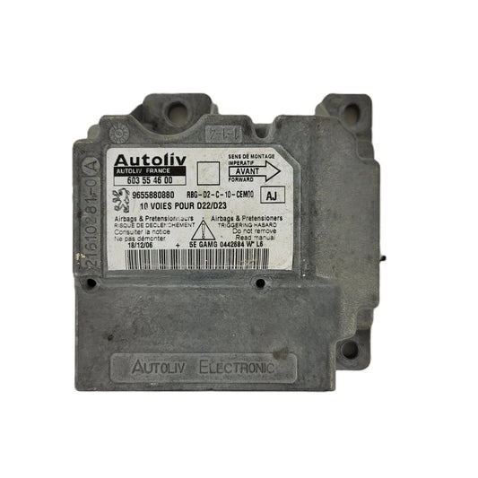 PEUGEOT 407 AIRBAG ECU / 603554600 / 9655880880 / AUTOLIV
