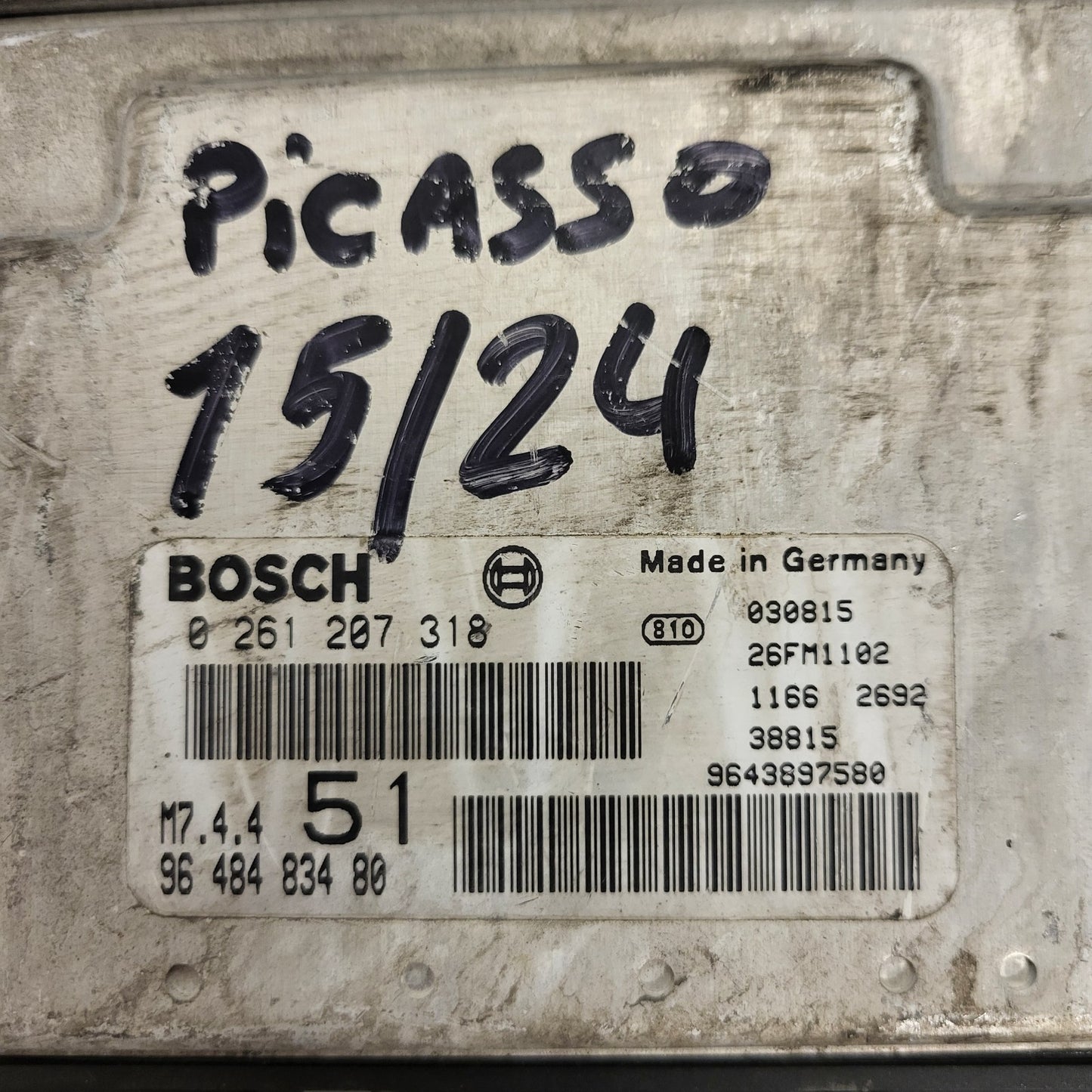 Citroex XSARA ECU / 0261207318 / 9648483480 / M7.4.4 / BOSCH