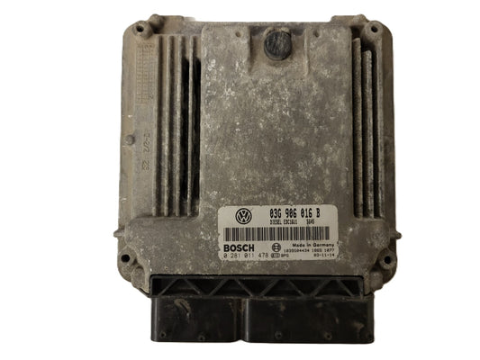 VW AUDI SEAT SKODA ECU / 03G906016B / 0281011478 / EDC16U1 / BOSCH