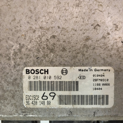 Peugeot Citroen ECU / 0281010592 / 9642014880 / EDC15C2 / BOSCH