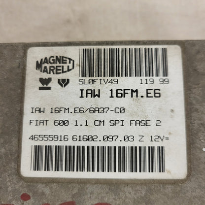 FIAT 600 1.1 ECU / IAW 16FM.E6 / 46555916 / 61602.097.03 / MAGNETI MARELLI