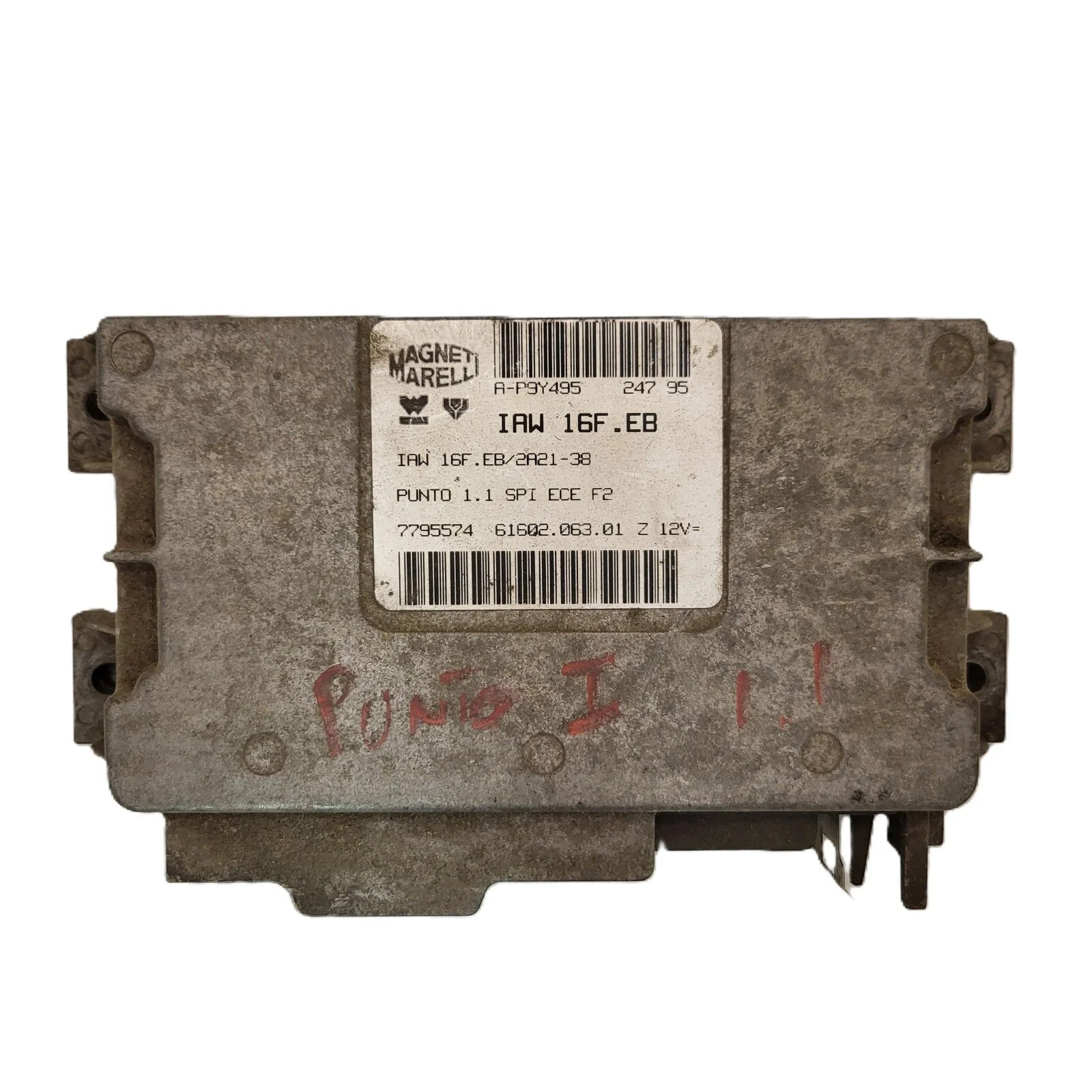 Fiat Punto 1.1 ECU / IAW 16F.EB / 7795574 / 61602.063.01 / MAGNETI MARELLI