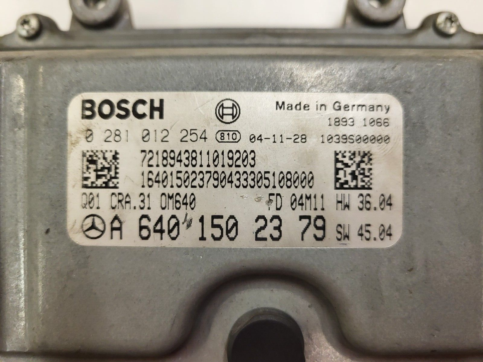 MERCEDES W169 ECU / 0281012254 / A6401502379 / BOSCH