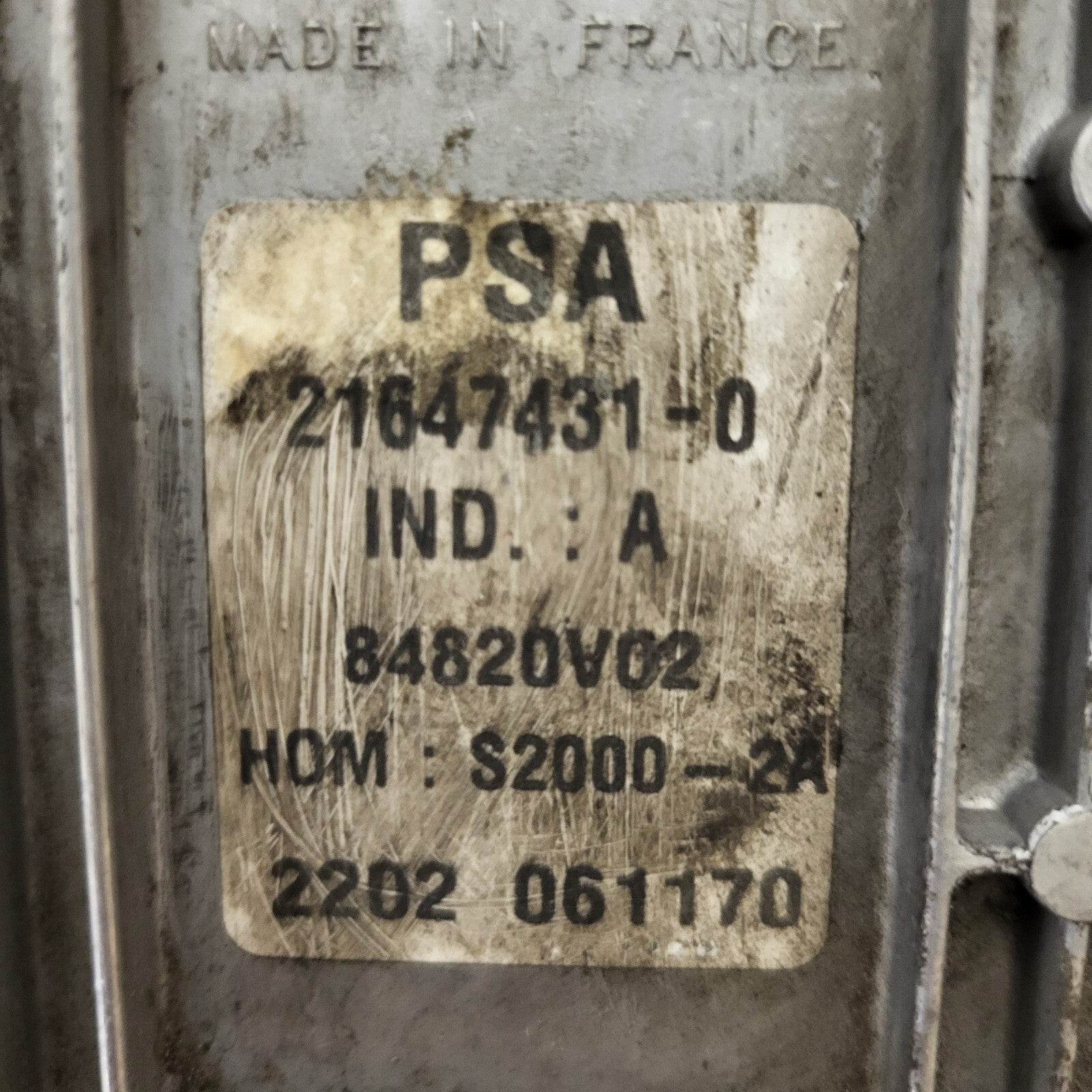 Peugeot Citroen ECU / 9646988680 / 9644625680-00 / 21647431-0 / SAGEM