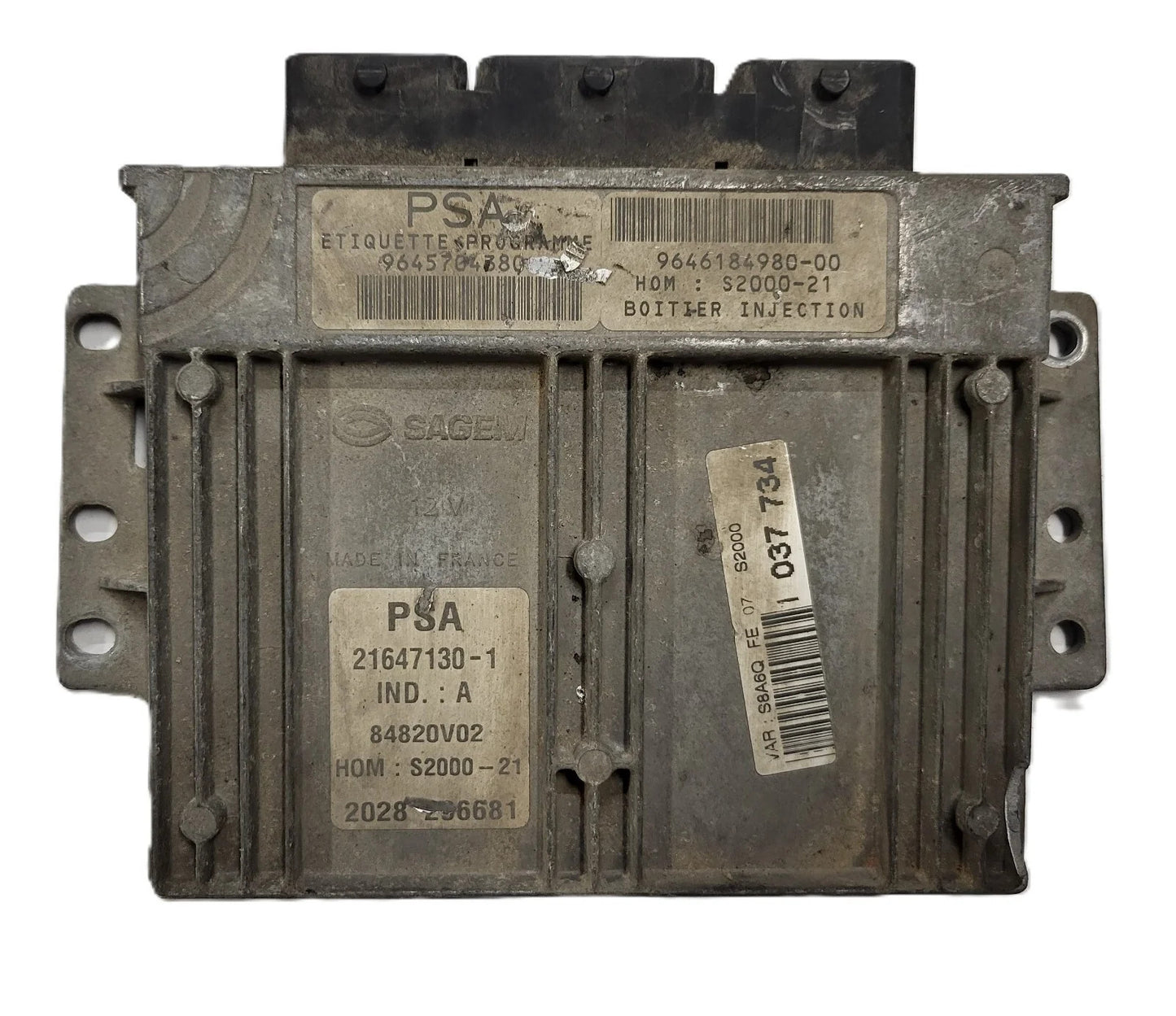 Peugeot Citroen ECU / 9645704380 / 9646184980-00 / 21647130-1 / SAGEM