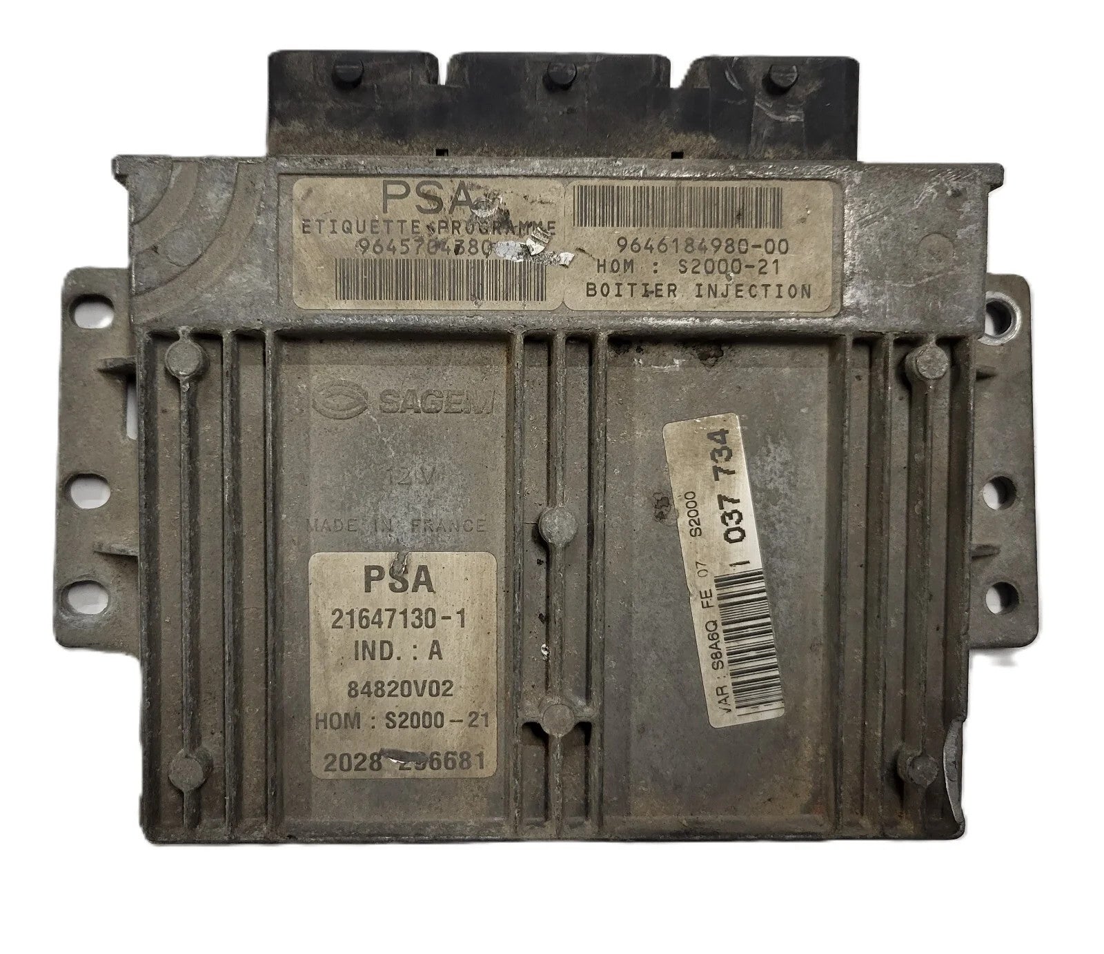 Peugeot Citroen ECU / 9645704380 / 9646184980-00 / 21647130-1 / SAGEM