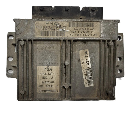 Peugeot Citroen ECU / 9645704380 / 9646184980-00 / 21647130-1 / SAGEM