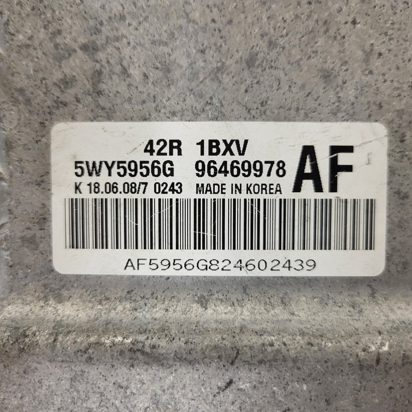 CHEVROLET AVEO ECU / 5WY5956G / 96469978 / 1BXV 