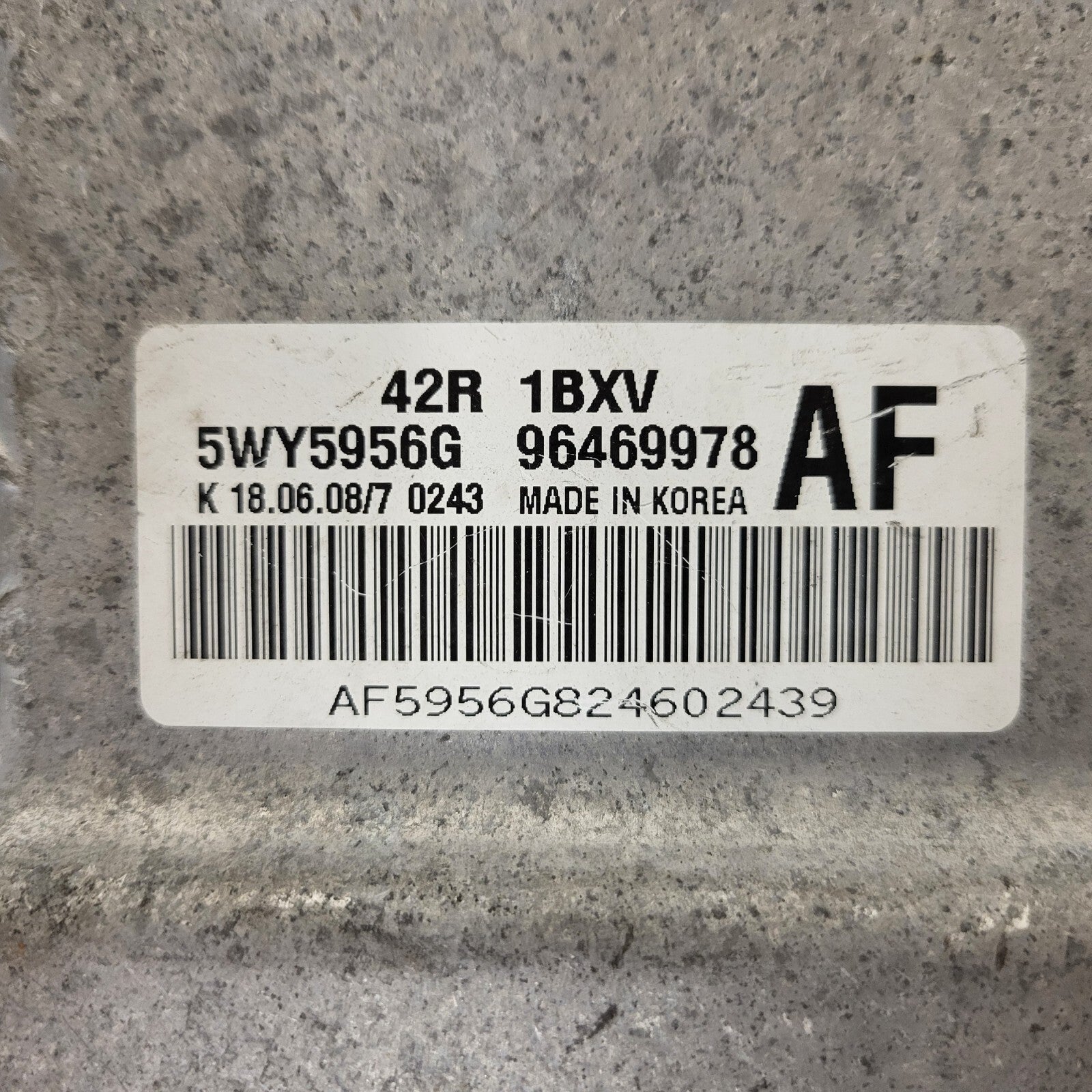 CHEVROLET AVEO ECU / 5WY5956G / 96469978 / 1BXV 