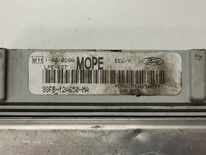 FORD FIESTA ECU / 98FB-12A650-MA / MOPE / LPE-627 / EEC-V / 98FB12A650MA
