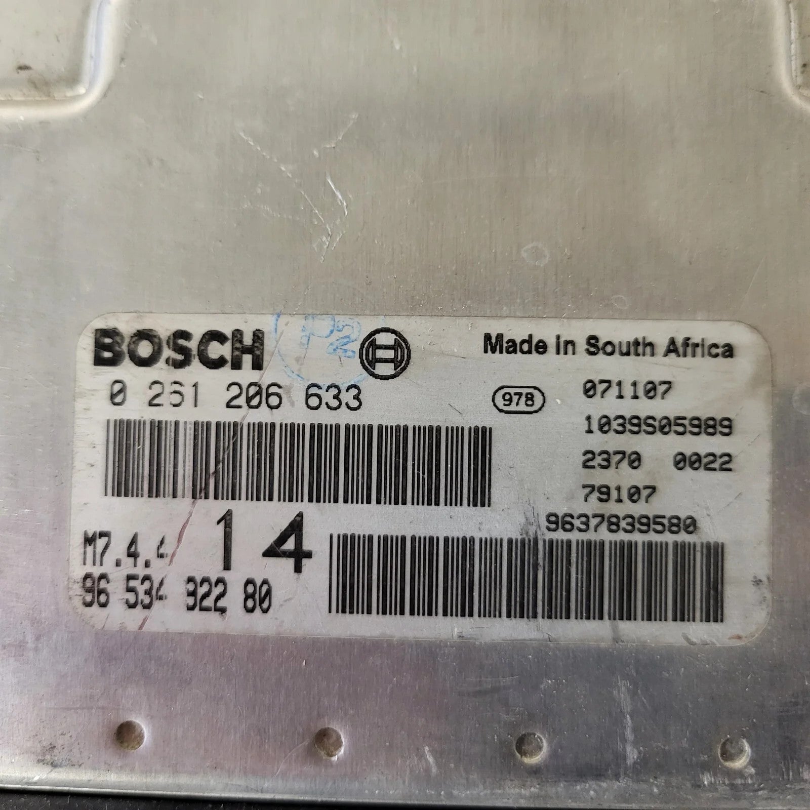 Citroen Xsara Picasso ECU 1.6 / 0261206633 / 9653492280 / BOSCH