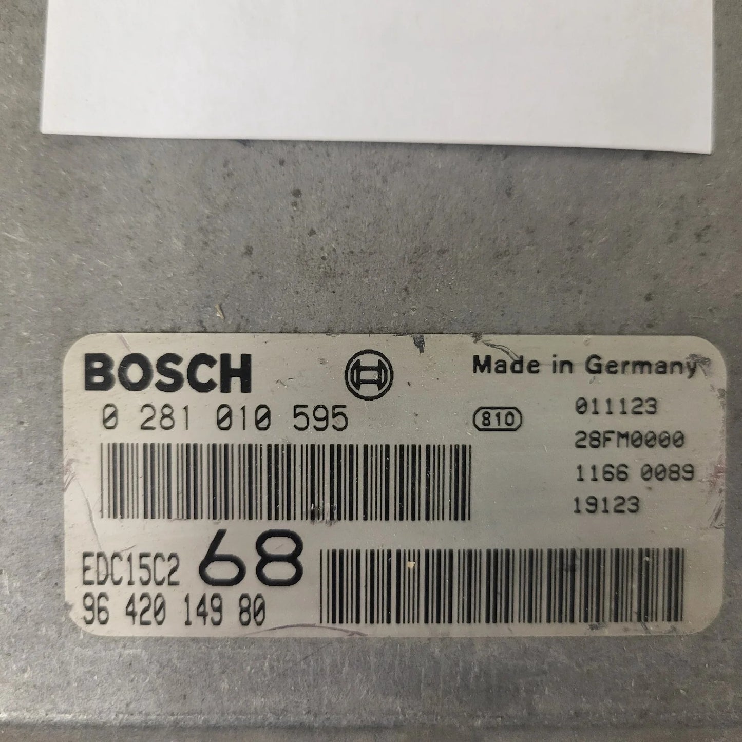 Citroen Xsara Picasso ECU / 0281010595 / 9642014980 / EDC15C2 / BOSCH