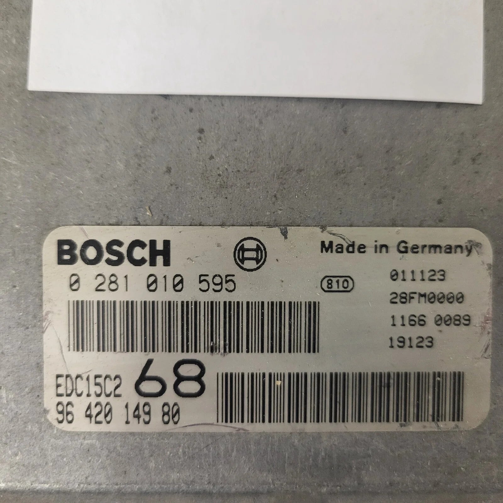 Citroen Xsara Picasso ECU / 0281010595 / 9642014980 / EDC15C2 / BOSCH