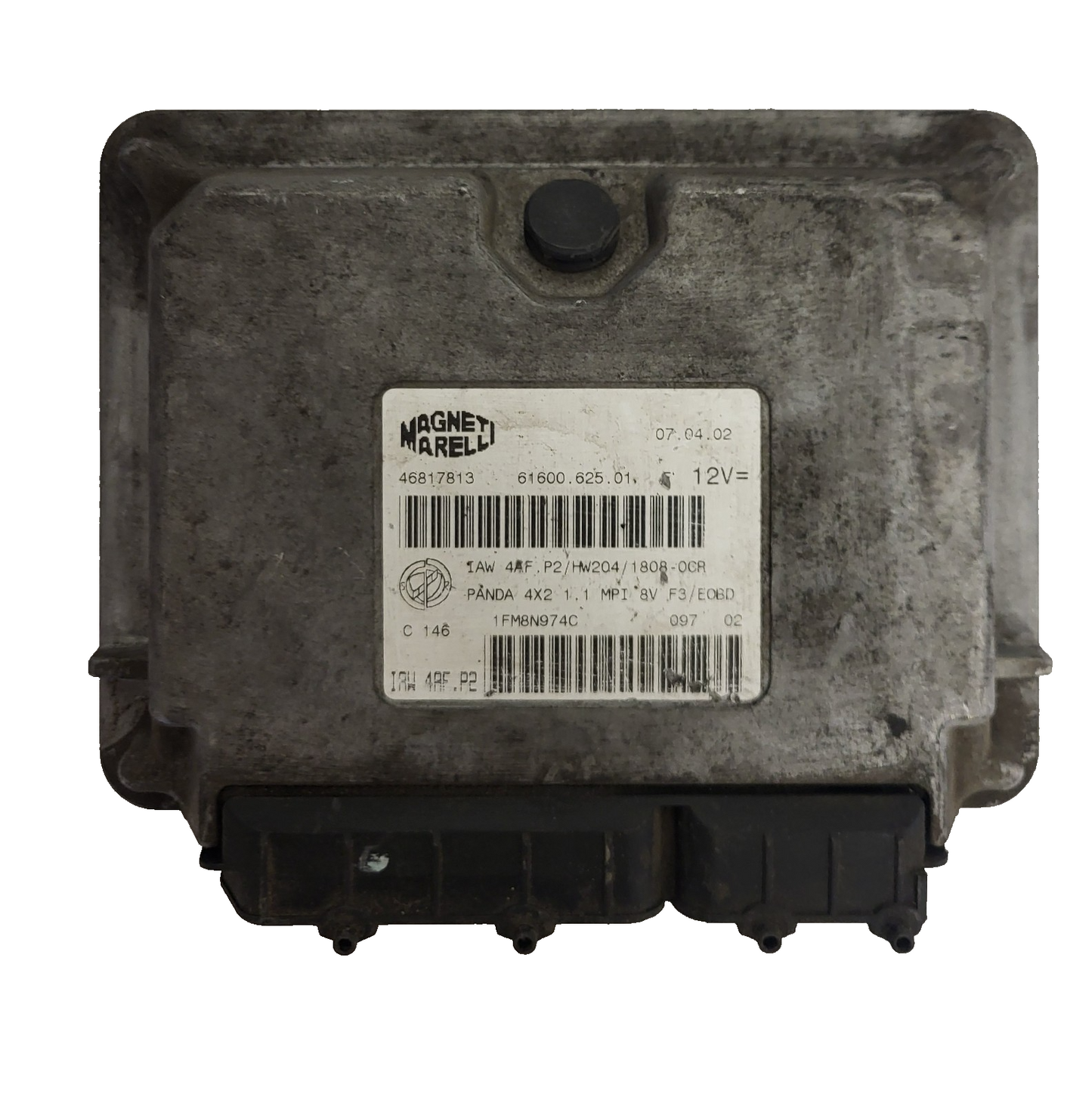 FIAT PANDA 1.1 ECU / 46817813 / IAW 4AF.P2 / 61600.625.01 / MAGNETI MARELLI