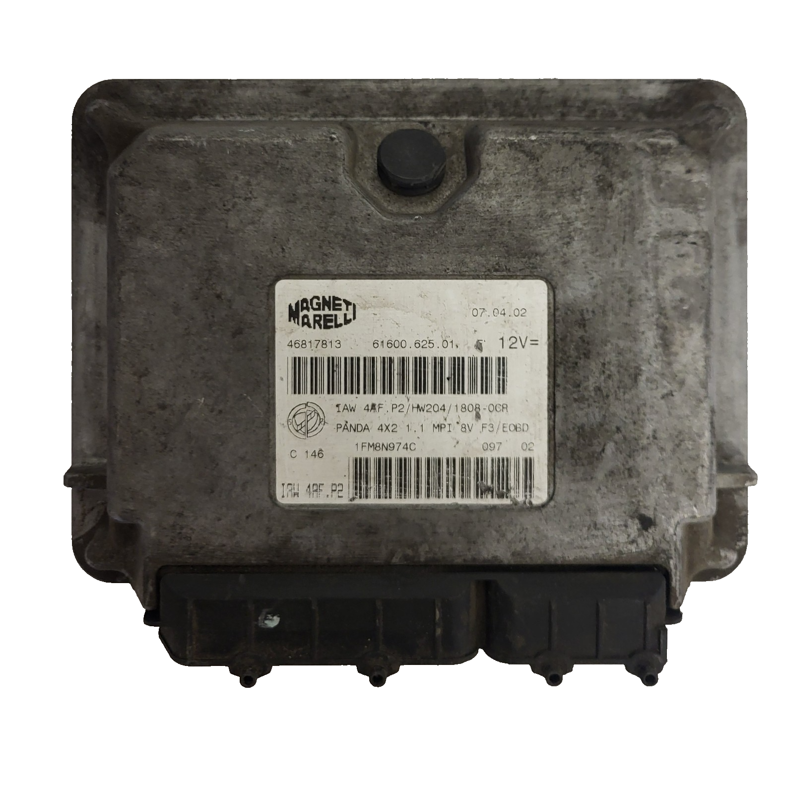 FIAT PANDA 1.1 ECU / 46817813 / IAW 4AF.P2 / 61600.625.01 / MAGNETI MARELLI
