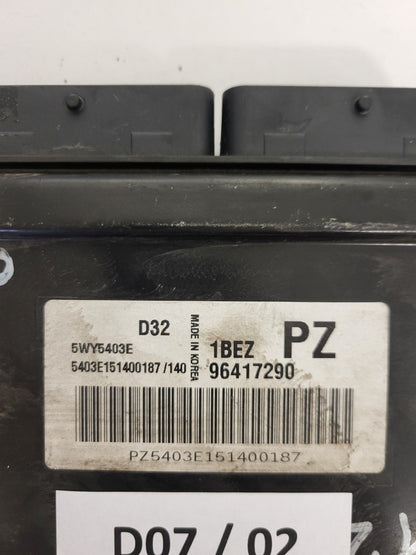 CHEVROLET DAEWOO MATIZ ECU / 96417290 / 1BEZ / PZ / 5WY5403E