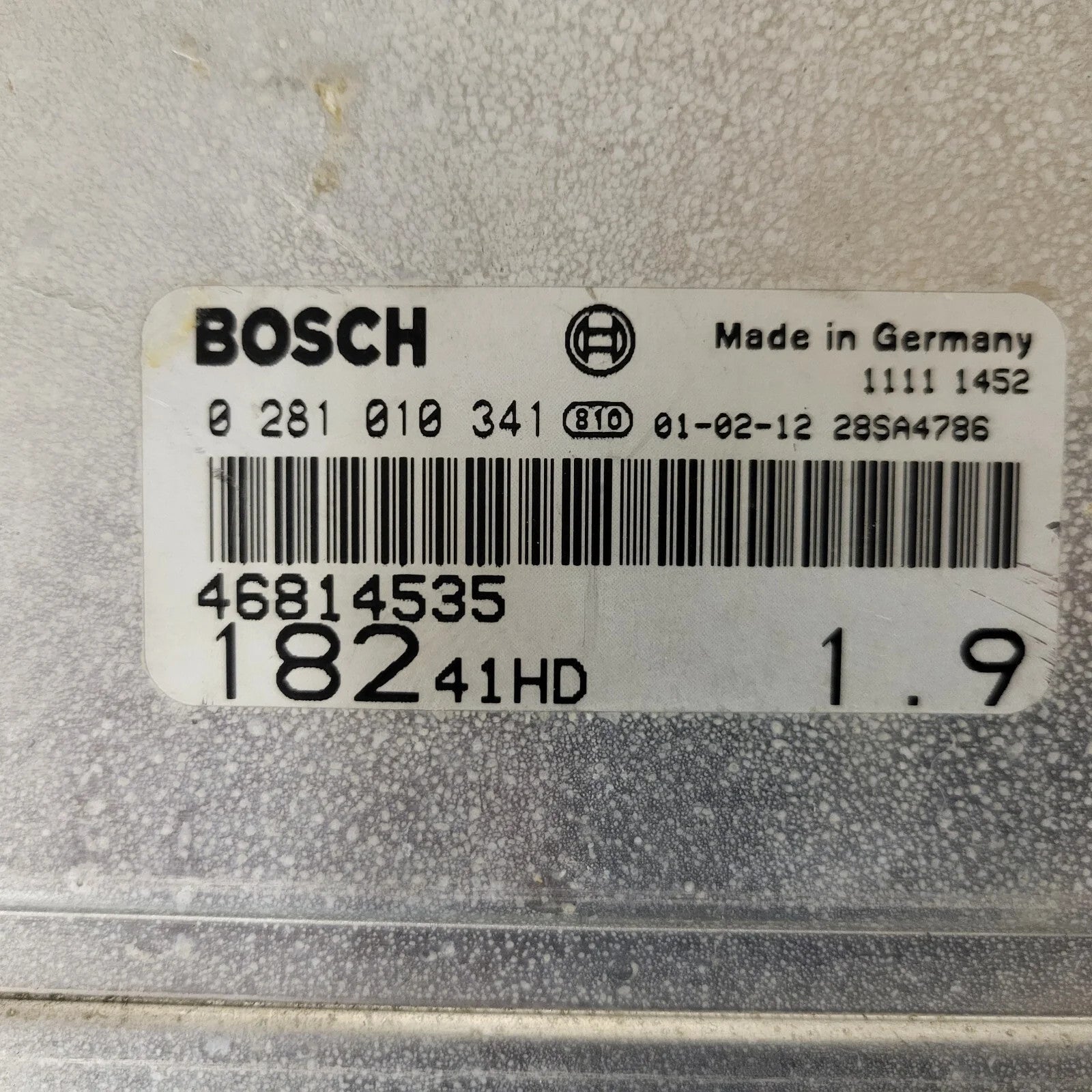 Fiat Bravo Brava 1.9 ECU / 0281010341 / 46814535 / BOSCH