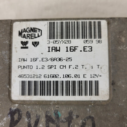 FIAT PUNTO 1.2 ECU / 16F.E3 / 46531212 / 61602.106.01 / MAGNETI MARELLI