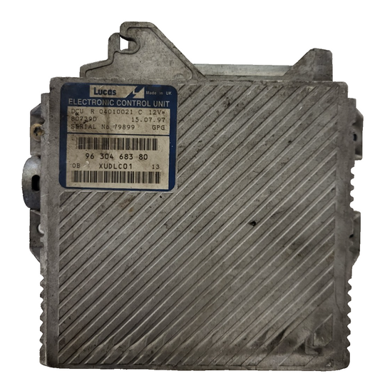FIAT PEUGEOT CITROEN ECU / 9630468380 / R04010021C / 80739D / LUCAS